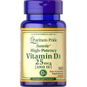 Home PURITAN'S PRIDE VITAMIN D3 1,000 IU (25mcg), 100 Softgels